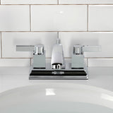 Meridian Double-Handle 3-Hole Deck Mount 4-Inch Centerset Bathroom Faucet with Pop-Up Drain