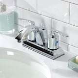 Serena Double-Handle 3-Hole Deck Mount 4-Inch Centerset Bathroom Faucet with Pop-Up Drain