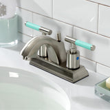 Kaiser Double-Handle 4-Inch Centerset Bathroom Faucet with Pop-Up Drain