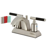 Kaiser Double-Handle 4-Inch Centerset Bathroom Faucet with Pop-Up Drain