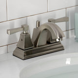 Concord Double-Handle 3-Hole Deck Mount 4-Inch Centerset Bathroom Faucet with Pop-Up Drain