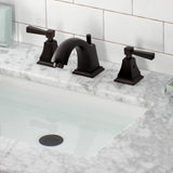 Concord Two-Handle 3-Hole Deck Mount Widespread Bathroom Faucet with Brass Pop-Up Drain