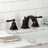 Concord Two-Handle 3-Hole Deck Mount Widespread Bathroom Faucet with Brass Pop-Up Drain