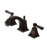 Concord Two-Handle 3-Hole Deck Mount Widespread Bathroom Faucet with Brass Pop-Up Drain