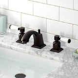 Paris Two-Handle 3-Hole Deck Mount Widespread Bathroom Faucet with Brass Pop-Up Drain