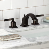 Centurion Two-Handle 3-Hole Deck Mount Widespread Bathroom Faucet with Brass Pop-Up Drain