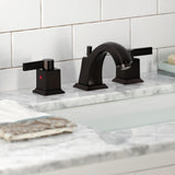 Meridian Two-Handle 3-Hole Deck Mount Widespread Bathroom Faucet with Retail Pop-Up Drain