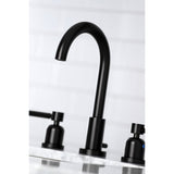 Concord Two-Handle 3-Hole Deck Mount Widespread Bathroom Faucet with Brass Pop-Up Drain