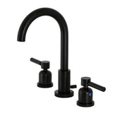 Concord Two-Handle 3-Hole Deck Mount Widespread Bathroom Faucet with Brass Pop-Up Drain