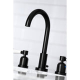 Paris Two-Handle 3-Hole Deck Mount Widespread Bathroom Faucet with Brass Pop-Up Drain