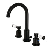 Paris Two-Handle 3-Hole Deck Mount Widespread Bathroom Faucet with Brass Pop-Up Drain