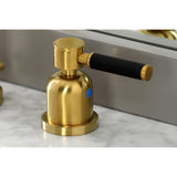 Kaiser Two-Handle 3-Hole Deck Mount Widespread Bathroom Faucet with Brass Pop-Up Drain