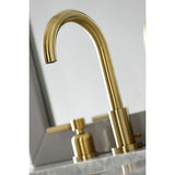 Concord Two-Handle 3-Hole Deck Mount Widespread Bathroom Faucet with Brass Pop-Up Drain