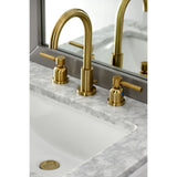 Concord Two-Handle 3-Hole Deck Mount Widespread Bathroom Faucet with Brass Pop-Up Drain