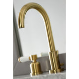 Paris Two-Handle 3-Hole Deck Mount Widespread Bathroom Faucet with Brass Pop-Up Drain