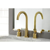 Paris Two-Handle 3-Hole Deck Mount Widespread Bathroom Faucet with Brass Pop-Up Drain