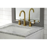 Paris Two-Handle 3-Hole Deck Mount Widespread Bathroom Faucet with Brass Pop-Up Drain