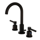 Concord Two-Handle 3-Hole Deck Mount Widespread Bathroom Faucet with Brass Pop-Up Drain