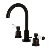 Paris Two-Handle 3-Hole Deck Mount Widespread Bathroom Faucet with Brass Pop-Up Drain