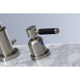 Kaiser Two-Handle 3-Hole Deck Mount Widespread Bathroom Faucet with Brass Pop-Up Drain