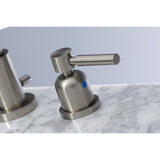 Concord Two-Handle 3-Hole Deck Mount Widespread Bathroom Faucet with Brass Pop-Up Drain