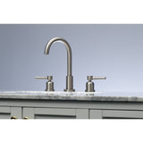 Concord Two-Handle 3-Hole Deck Mount Widespread Bathroom Faucet with Brass Pop-Up Drain