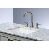 Concord Two-Handle 3-Hole Deck Mount Widespread Bathroom Faucet with Brass Pop-Up Drain