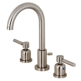 Concord Two-Handle 3-Hole Deck Mount Widespread Bathroom Faucet with Brass Pop-Up Drain