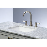 Paris Two-Handle 3-Hole Deck Mount Widespread Bathroom Faucet with Brass Pop-Up Drain