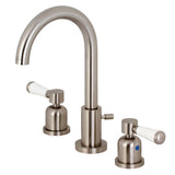 Paris Two-Handle 3-Hole Deck Mount Widespread Bathroom Faucet with Brass Pop-Up Drain