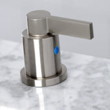 NuvoFusion Two-Handle 3-Hole Deck Mount Widespread Bathroom Faucet with Brass Pop-Up Drain