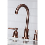 Concord Two-Handle 3-Hole Deck Mount Widespread Bathroom Faucet with Brass Pop-Up Drain