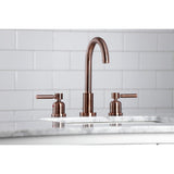 Concord Two-Handle 3-Hole Deck Mount Widespread Bathroom Faucet with Brass Pop-Up Drain