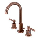 Concord Two-Handle 3-Hole Deck Mount Widespread Bathroom Faucet with Brass Pop-Up Drain