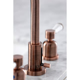 Paris Two-Handle 3-Hole Deck Mount Widespread Bathroom Faucet with Brass Pop-Up Drain