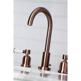 Paris Two-Handle 3-Hole Deck Mount Widespread Bathroom Faucet with Brass Pop-Up Drain