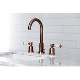 Paris Two-Handle 3-Hole Deck Mount Widespread Bathroom Faucet with Brass Pop-Up Drain