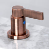 NuvoFusion Two-Handle 3-Hole Deck Mount Widespread Bathroom Faucet with Brass Pop-Up Drain