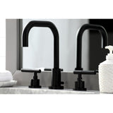 Kaiser Two-Handle 3-Hole Deck Mount Widespread Bathroom Faucet with Brass Pop-Up Drain