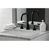 Kaiser Two-Handle 3-Hole Deck Mount Widespread Bathroom Faucet with Brass Pop-Up Drain