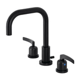 Centurion Two-Handle 3-Hole Deck Mount Widespread Bathroom Faucet with Brass Pop-Up Drain