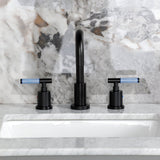 Synchronous Two-Handle 3-Hole Deck Mount Widespread Bathroom Faucet with Brass Pop-Up Drain