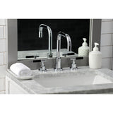 Kaiser Two-Handle 3-Hole Deck Mount Widespread Bathroom Faucet with Brass Pop-Up Drain