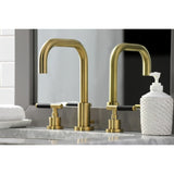 Kaiser Two-Handle 3-Hole Deck Mount Widespread Bathroom Faucet with Brass Pop-Up Drain