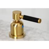 Kaiser Two-Handle 3-Hole Deck Mount Widespread Bathroom Faucet with Brass Pop-Up Drain