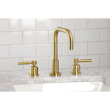 Concord Two-Handle 3-Hole Deck Mount Widespread Bathroom Faucet with Brass Pop-Up Drain