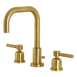 Concord Two-Handle 3-Hole Deck Mount Widespread Bathroom Faucet with Brass Pop-Up Drain