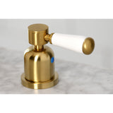 Paris Two-Handle 3-Hole Deck Mount Widespread Bathroom Faucet with Brass Pop-Up Drain