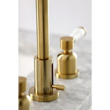 Paris Two-Handle 3-Hole Deck Mount Widespread Bathroom Faucet with Brass Pop-Up Drain