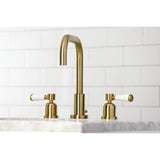 Paris Two-Handle 3-Hole Deck Mount Widespread Bathroom Faucet with Brass Pop-Up Drain